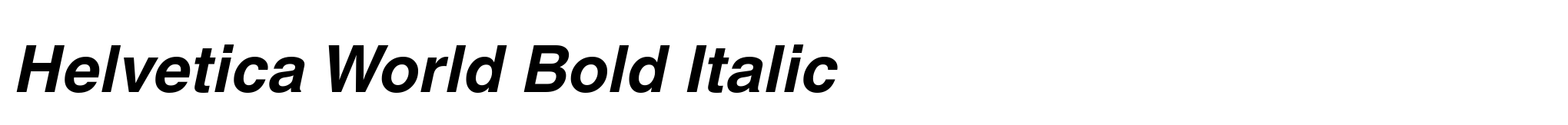 Helvetica World Bold Italic image